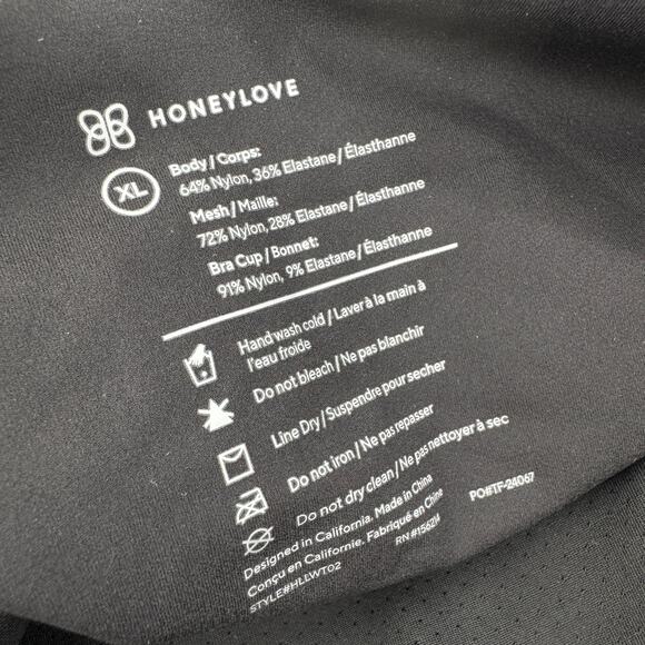 HONEYLOVE Top Lift Wear Wide Strap Tank Shapewear Women's Size XL Black NWT - Picture 5 of 9